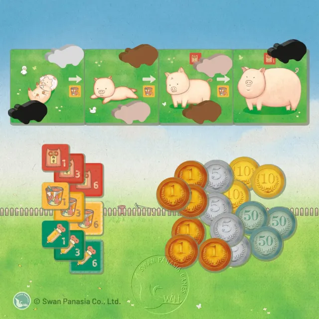 【新天鵝堡桌上遊戲】小小養豬趣 Happy Piggys(全家一起玩)