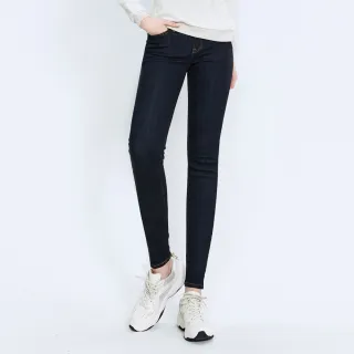【BRAPPERS】女款 新美腳Royal 系列-中低腰彈性鬆緊帶窄管褲(深藍)