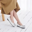 【G.Ms.】MIT系列-金屬大圓鍊條牛皮娃娃鞋(白色/黑色)