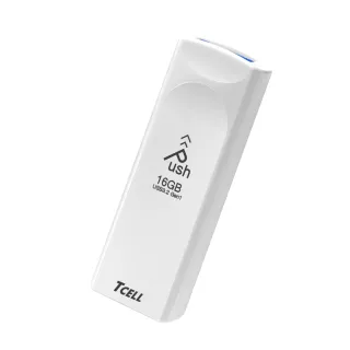 【TCELL 冠元】USB3.2 Gen1 16GB Push推推隨身碟(珍珠白)