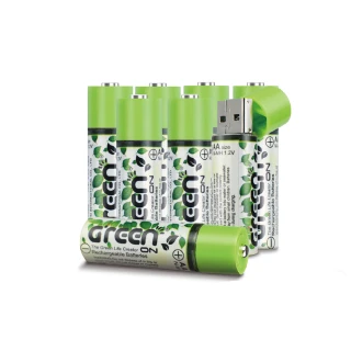 【GREENON】USB 環保充電電池(3號/8入)