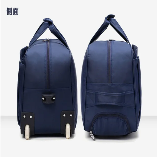 【GoTrip 微旅行】拉桿袋 登機袋 購物車 24吋登機經典細格紋黑色拉桿包(悅生活)