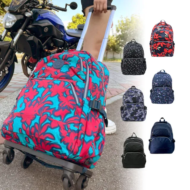 【LN精品皮件】後背包可拉桿行李袋托運包(拉桿行李袋 後背包+拉桿 可拆式)