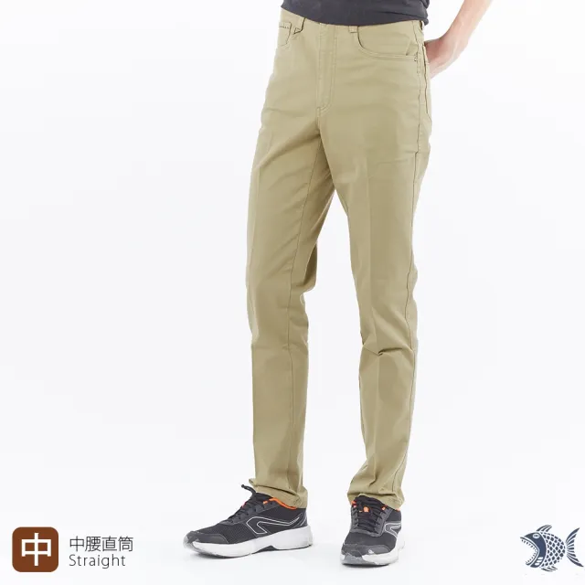 【NST JEANS】大尺碼 型男飛行日記_卡其綠 商務休閒褲-中腰直筒(390-5788/3286)