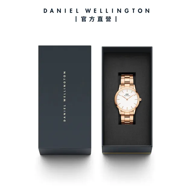 【Daniel Wellington】DW 手錶 Iconic Link 36mm精鋼錶 特調玫瑰金-白錶盤(DW手錶男錶女錶DW00100209)