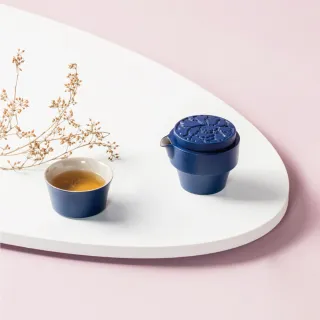 【LohasPottery 陸寶】花好月圓茶禮  霽藍/宮牆紅(一壺一杯茶盤  精美禮盒 新品上市)