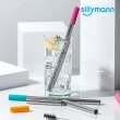 【韓國sillymann】100%鉑金矽膠攜帶型不銹鋼珍珠吸管套裝(3色)