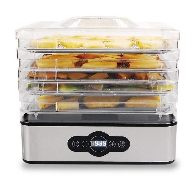 Dennys 丹尼斯 DF-5090S 微電腦五層蔬果烘乾機，具備精準溫控與定時功能，適合製作優質蔬果乾與果乾。銀色系設計，尺寸 29.9x21.6x21.4 cm，重量僅 2.1KG，200W 功率，110V 電壓，中國製造。操作簡易控制面板，無配件，享 1 年保固。完美蔬果烘乾工具，提升您的健康生活！（規格以實際出貨為準）