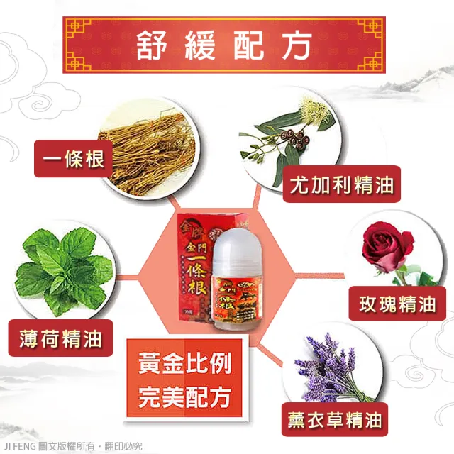 【龍金牌】金門一條根滾珠凝露40ml(3入組)