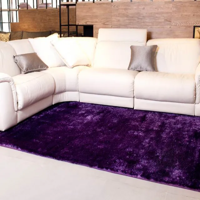 【山德力】歐密地毯 - 紫 160x230cm(地毯 長毛 毯子 毛毯 溫暖 生活美學)