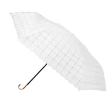 【2mm】色膠抗UV 格紋滾邊輕量彎把手開傘 買一送一(雨傘/迷你輕量傘/陽傘/折疊傘/晴雨傘/口袋傘)