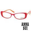 【ANNA SUI 安娜蘇】時尚立體精雕造型平光眼鏡(螢光粉 AS10403)