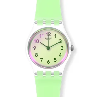 【SWATCH】Essentials系列手錶 CASUAL GREEN 自在嫩綠 瑞士錶 錶(25mm)