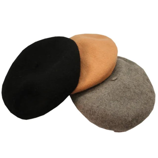 【OT SHOP】帽子 毛呢貝蕾帽 蘑菇帽 畫家帽  C1710(素色 秋冬穿搭配件 寒流 保暖 帽子)