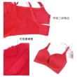 【K’s 凱恩絲】玫瑰刺繡包覆機能集中調整型蠶絲內衣-紅色B57款(專利蠶絲.親膚抗菌.舒適透氣)