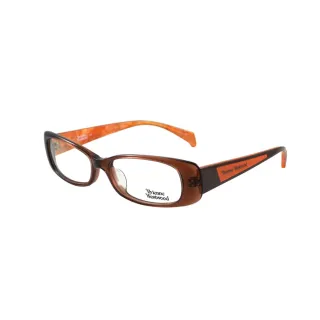 【Vivienne Westwood】英倫龐克風光學眼鏡(橘/透明咖啡 VW188_03)