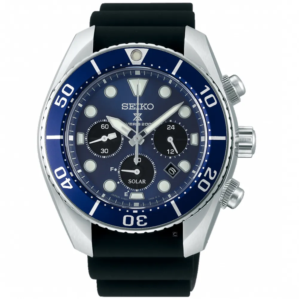 【SEIKO 精工】PROSPEX DIVER SCUBA太陽能手錶(V192-0AD0B SSC759J1)