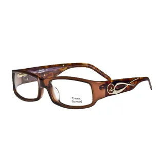 【Vivienne Westwood】英倫龐克風時尚流線造型鏡框光學眼鏡(琥珀 VW209_03)