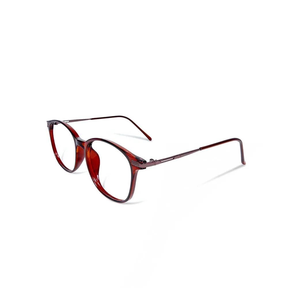 【ALEGANT】日系基本款輕量造型摩卡棕TR90輕量方框金屬鏡腳UV400濾藍光眼鏡(簡約潮流顯小臉棕色平光眼鏡)