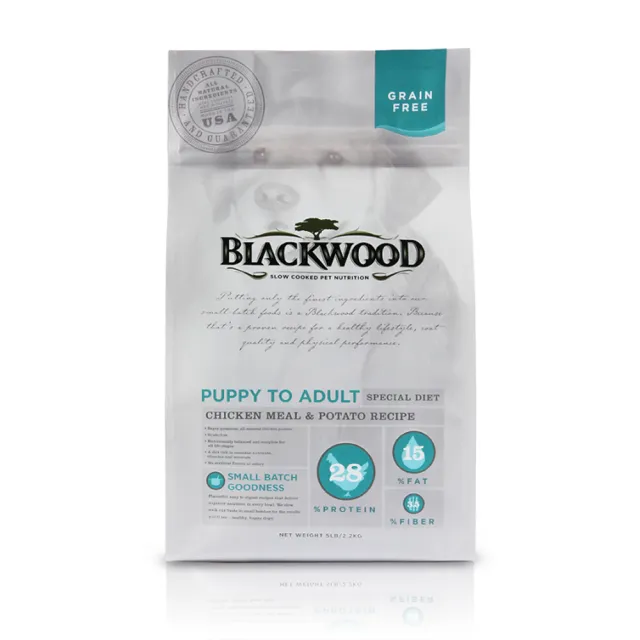 【BLACKWOOD 柏萊富】無穀全齡低敏純淨配方-5磅(雞肉+豌豆)