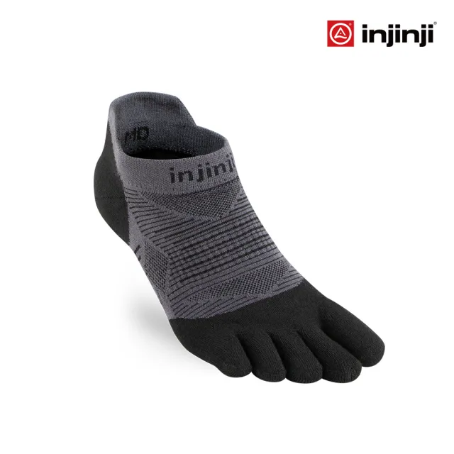 【Injinji】RUN 輕量吸排五趾隱形襪(黑色)NAA03(輕量款 五趾襪 隱形襪)