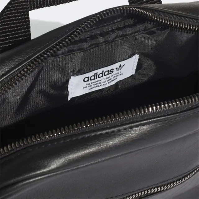 【adidas 愛迪達】BACKPACK MINI PU AIRLINER 皮革 黑色 女款 迷你後背包(FL9626)