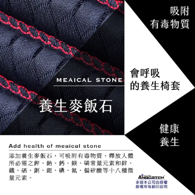 【ANBORTEH 安伯特】麥飯石養生椅套-前座六件組(親膚透氣 防水防污)