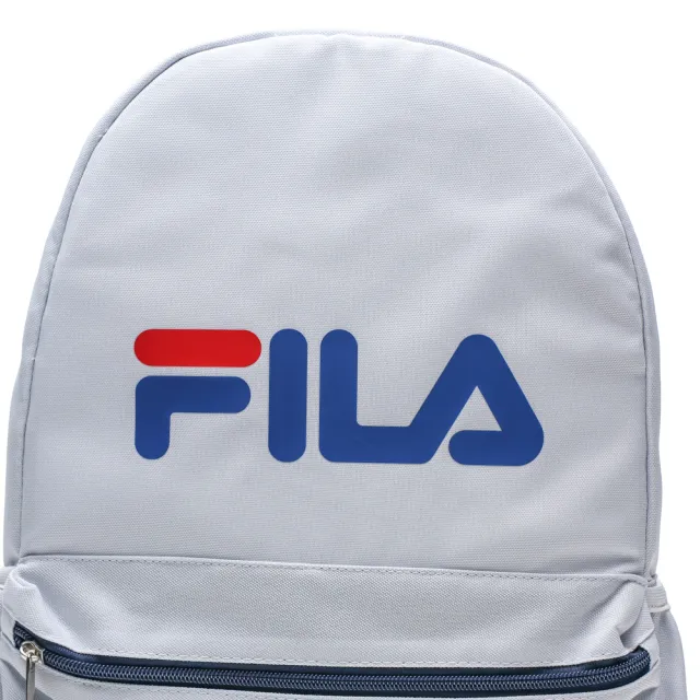 【FILA】FILA 白黑 大字LOGO 基本 筆電 大容量 休閒 後背包 男女(BPT9001WT)