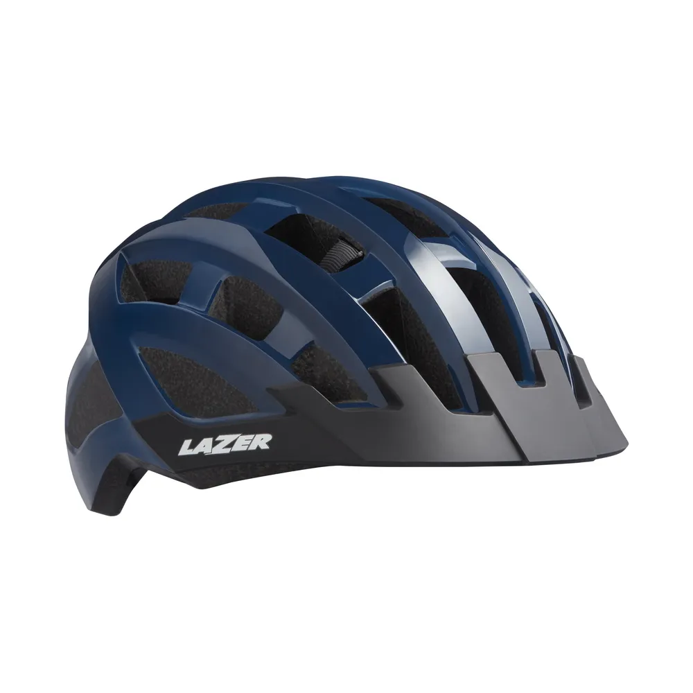 【LAZER】COMPACT 自行車安全帽(深藍/亞洲版頭型)