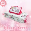 【SANRIO 三麗鷗】Hello Kitty 凱蒂貓抑菌有蓋柔濕巾/濕紙巾 70 抽 X 16包 能有效抑制大腸桿菌