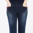 【Gennies 奇妮】刷色修身彈性窄管牛仔褲(藍T4E03)