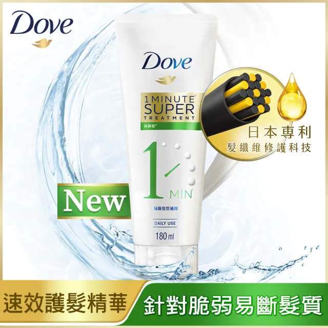 【Dove 多芬】一分鐘護髮精華180ml(深層修護/輕潤保濕/防斷修護)