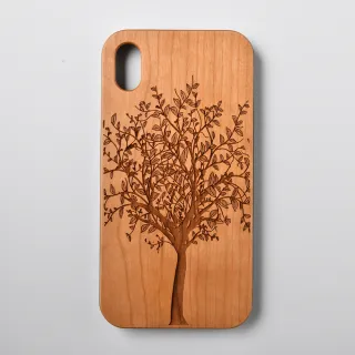 【Woodu】iPhone X/XS Max/XR 實木浮雕 永生樹 手機殼(耐摔 防震 緩衝 保護殼 木製硬殼)