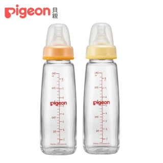 【Pigeon 貝親】一般口徑玻璃奶瓶240ml(2色)