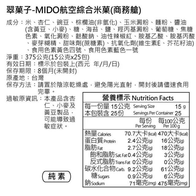 【翠果子】MIDO 航空米果(頭等艙/商務艙/經濟艙/日式綜合米果/相撲米果/空軍一號)