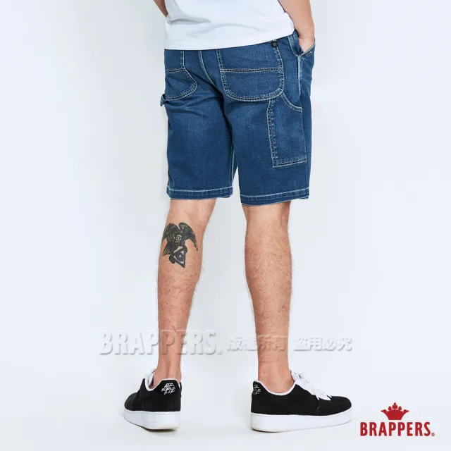 【BRAPPERS】男款 HM-中腰系列-彈性工作帶五分褲(深藍)
