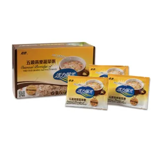 【嘉懋食品-活力陽光】五穀燕麥蔬菜粥20包(30g/包 最佳營養代餐包)