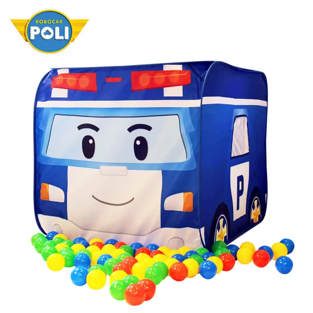 【nunuKIDS】Poli 波力球池帳篷二合一遊戲屋含50顆遊戲球(波力)
