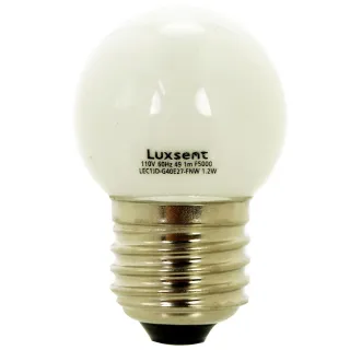 【特力屋】凌尚 LED燈泡1.2W E27 霧面圓型 黃光