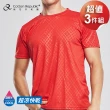 【棉花共和國】超涼快乾圓領短袖衫3件組(紅色)