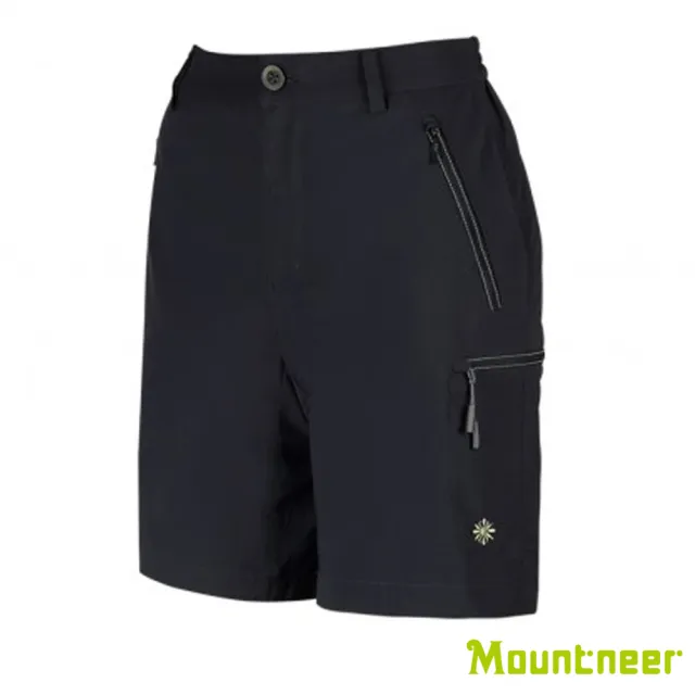 【Mountneer 山林】女 彈性抗UV休閒短褲-灰藍 31S10-82(透氣合身/機能/下著/運動休閒)
