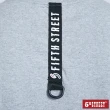 【5th STREET】男刺繡字體短袖T恤-麻灰