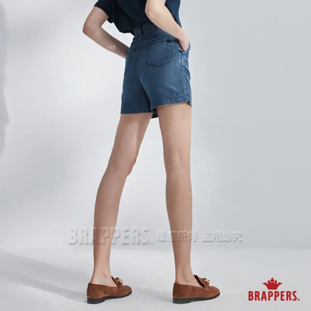 【BRAPPERS】女款 Boy friend系列-天絲棉打摺短褲(淺藍)