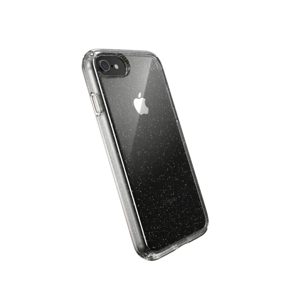【Speck】iPhone SE3/8/7 4.7吋Presidio Perfect-Clear Gltr抗菌透明閃亮4米防摔殼(iPhone SE2/3保護殼)