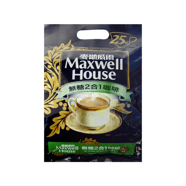 Maxwell 麥斯威爾 無糖2合1咖啡(11gX25包)