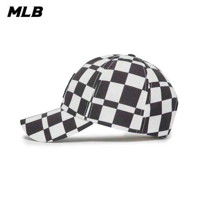 【MLB】可調式軟頂棒球帽 Checkerboard系列 波士頓紅襪隊(3ACPCC13N-43BKS)