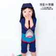 【橘魔法】衝浪恐龍 鯊魚 藍色紅龍 連身泳衣(一件式 連身泳裝 防曬泳衣 兒童 男童 海邊 玩水)