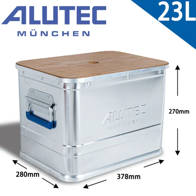 【ALUTEC】德國ALUTEC-鋁製輕量化分類鋁箱 工具收納(露營收納-23L-含蓋)