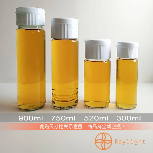 Daylight 台灣製玻璃梅酒空瓶-多件組(玻璃瓶 梅酒瓶 空瓶 分裝瓶 蜂蜜瓶 釀酒 玻璃罐)