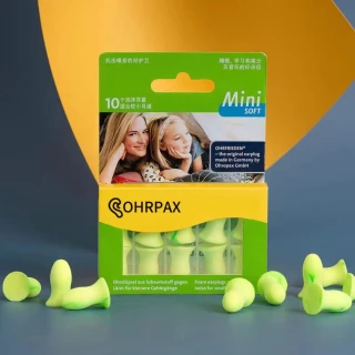 【Ohropax】德國Mini睡眠女士降噪耳塞 5對裝(防噪 靜音 學習 睡覺 隔絕 青少年小耳道人群 earplug)